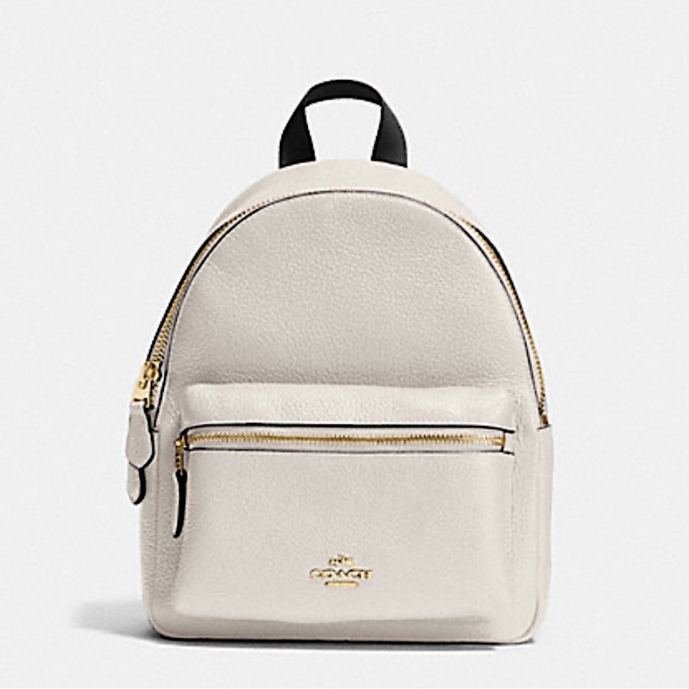 New Coach MINI CHARLIE BACKPACK (COACH F28995) CHALK LIGHGOLD  WITH TAGS ⭐️⭐️⭐️